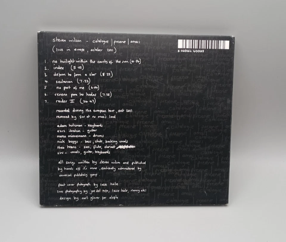 SIGNED Steven Wilson - Catalogue / Preserve / Amass Live In Europe CD 2012 OOP - Image 3 of 3
