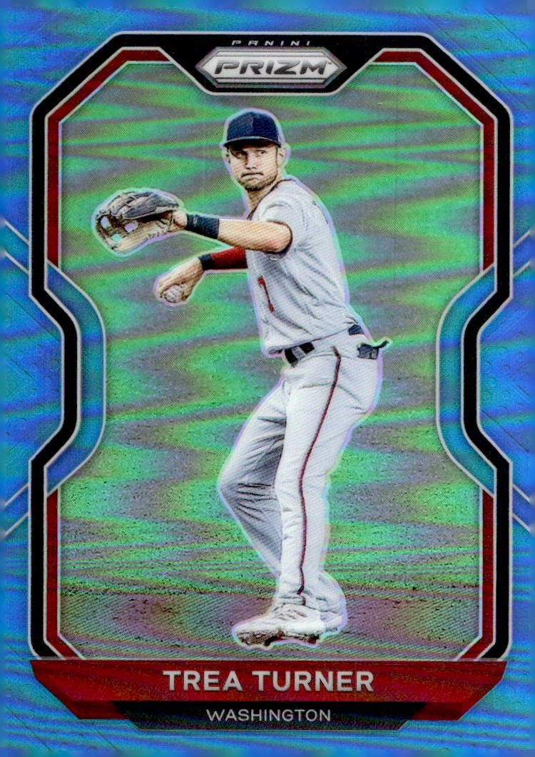 2021 Panini Prizm #24 Trea Turner Carolina Blue Prizm