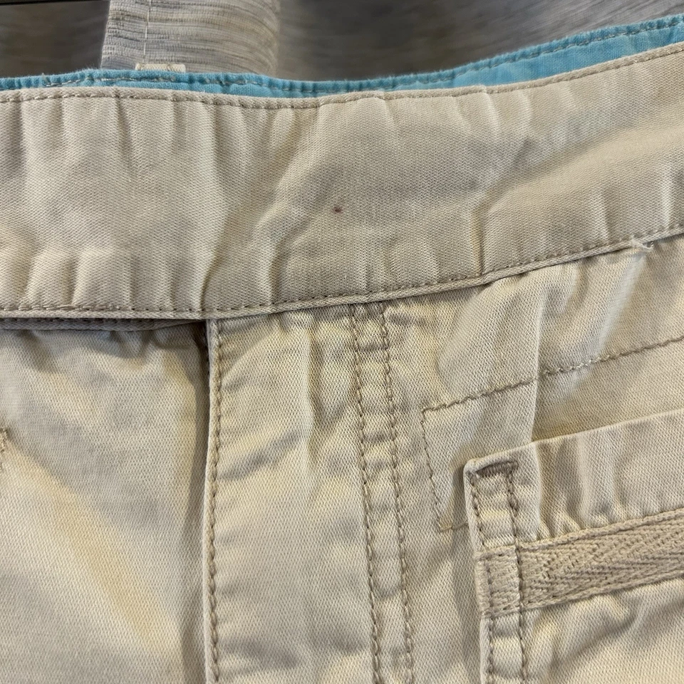 Y2K Low Rise Micro Short Roxy Tan Juniors Size 11 Khaki Surf Skate Beach - Image 3 of 4