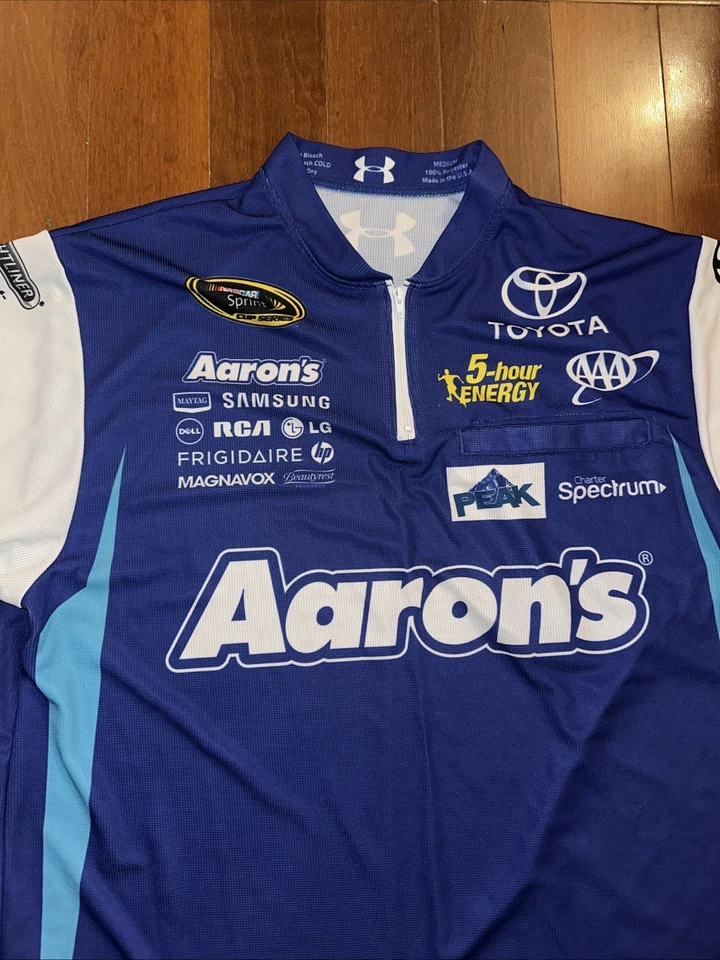 Camisa NASCAR Arons Pit Crew Hombre Talla Grande Bajo Armadura Foto 3 de 4