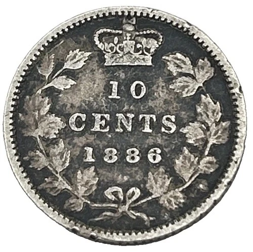1886 Canada 10 Cents — photo from the most recent tracked eBay sale