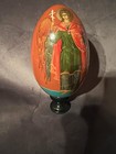 Russian Orthodox Hand Painted Egg - Guardian Angel- Cross- Cyrillic Lacquer — photo 2