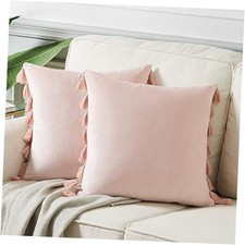 Pack of 2 Cute Decorative Throw Pillow Covers 18" x 18" Pack of 2 Blush Pink