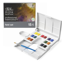 Winsor Newton Professional Watercolor/Watercolour Field Set, 15pc