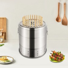 Portable Barbecue Charcoal Barrel Grill  with Grilling Accessories Set