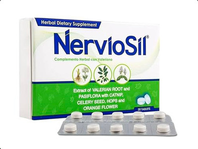 Nerviosil Herbal Supplement w/ Valerian Root & Passion Flower 30 Tabs