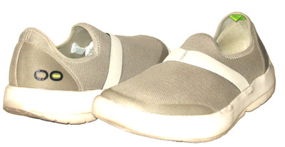Women OOFOS Oomg Light Gray Breathable Mesh Slip-On Comfort Recovery Shoes 11/42