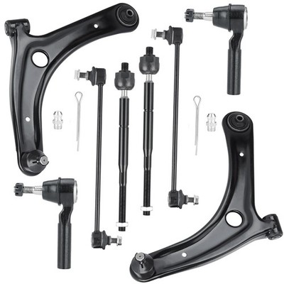 Autsurles 8 pcs Front Lower Control Arm with Ball Joint 8 PCS Set, Black 