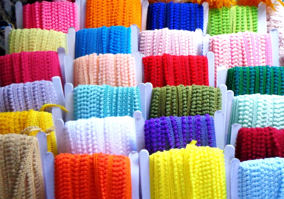 Mini Pom Pom Fringe, trim 3/8 inch wide--select color/price per yard - Image 3 of 3