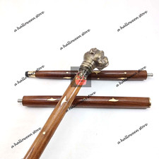 Dog Handle Head Cane Vintage Antique Walking Stick Cane Gift for Mother/Father