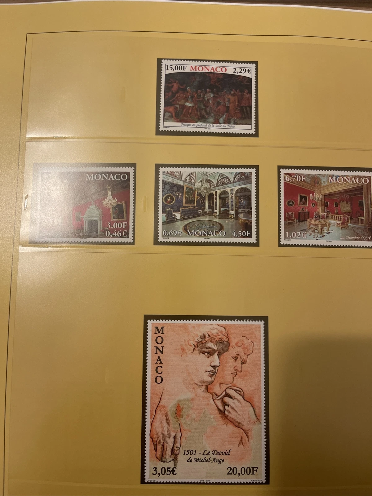 Timbres Monaco Neuf Lindner No.2208 2001 Page 219