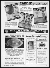 1946 Lehman Bros. Silverware  New York Hammered Aluminum Hollow Ware Print Ad