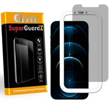 Privacy Anti-Spy Glass Screen Protector For iPhone 14 / Pro Max / Plus + Tray