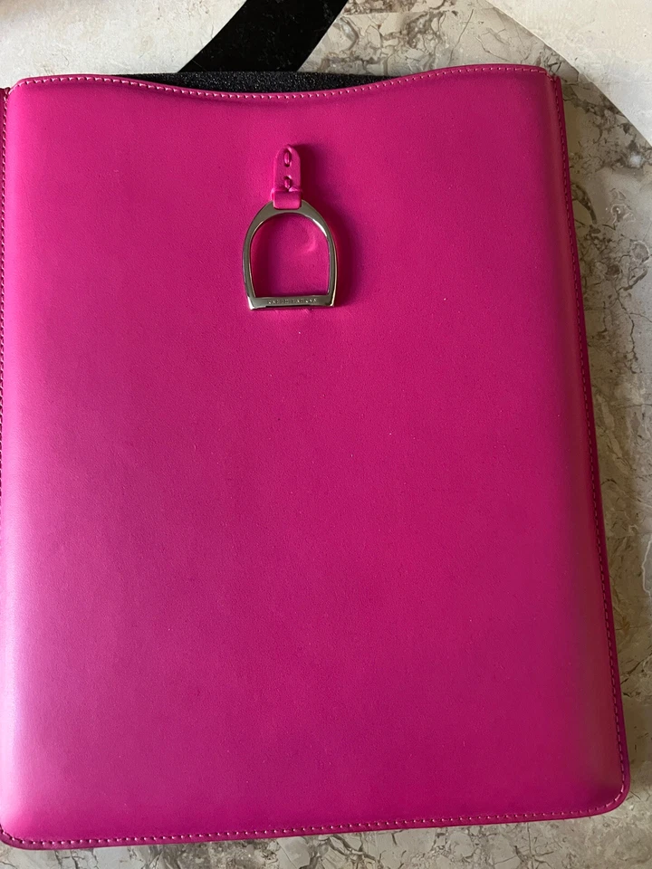 Ralph Lauren Purple Label Pink Leather Tablet Case For Original Apple iPad $395 - Image 3 of 4