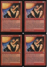 MTG: CONSUMING FEROCITY Mirage UNCOMMON; played, Excellent condition x4