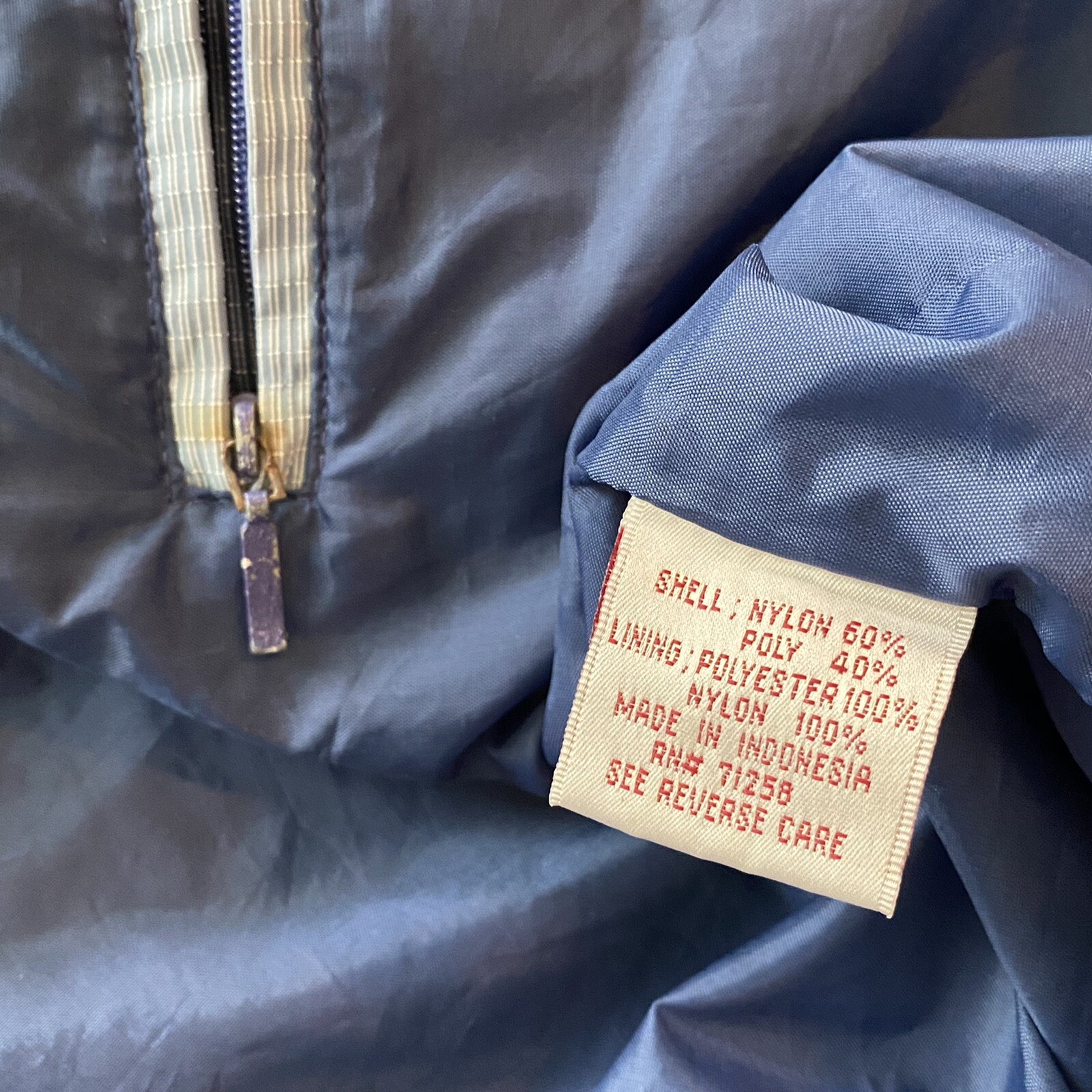 Vtg 90s Wu Wear Mens Windbreaker Jacket 3XL Blue Two Tone Wu Tang Clan