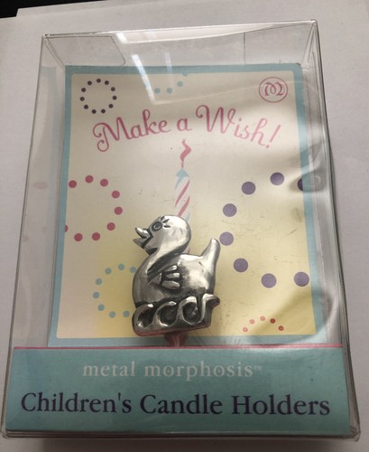Metal Morphosis Duck Child's Birthday Candle Holder