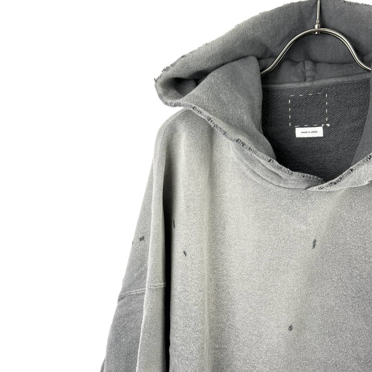 VISVIM AMPLUS SB PO CRASH DYEING SWEATER Hoodie (grey) Size VISVIM AMPLUS SB PO CRASH DYEING SWEATER Hoodie (grey) Size