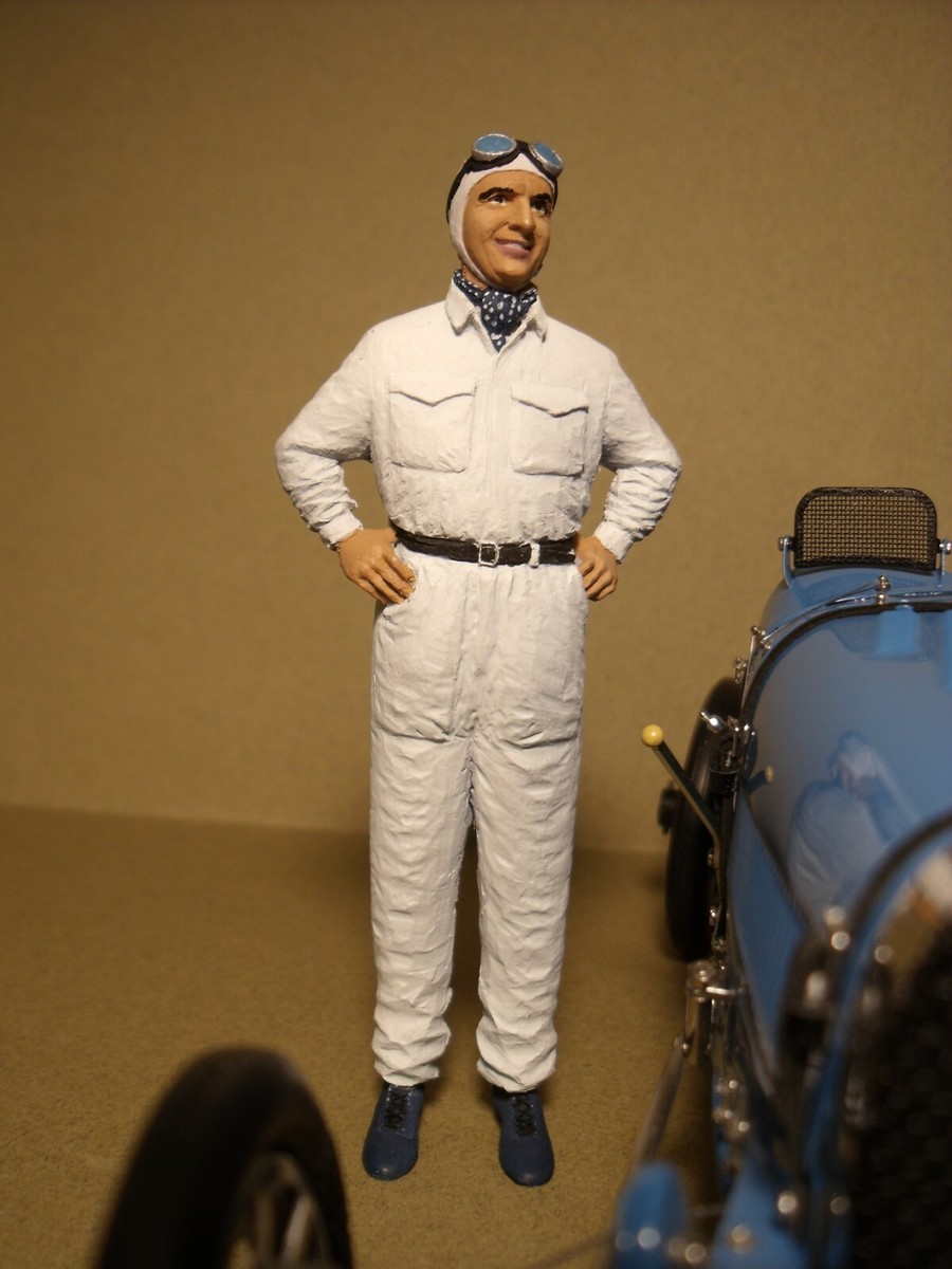 Figurine 1/18 Louis Chiron Bugatti 1927 - Résine à Peindre - GP Replicas