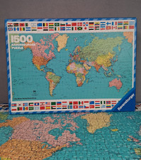 Ravensburger Puzzle VNTG 1971 - 1500 Piece - German World Map - COMPLETE