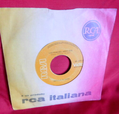 NICOLA DI BARI Los dias del Arco Iris 45rpm 7' + PS 1972 VENEZUELA EX Rarität