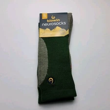 Biowin Neurosocks Voxxlife Outdoor Wool Blend Crew Forest Green Socks Size XL