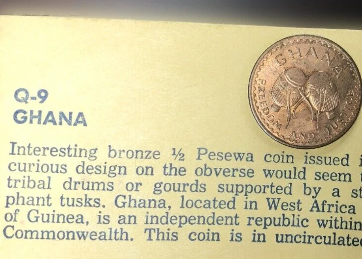 Littleton Coin Company Half Pesewa 1967 Ghana Uncirculated coin africa  - Image 2 of 4
