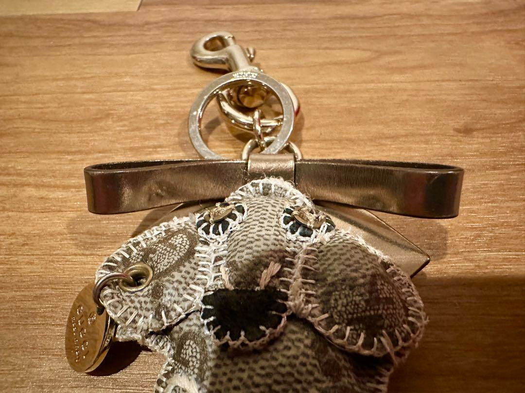 GUCCI Guccioli Dachshund Artu Key Ring Bag Charm Dog Brown