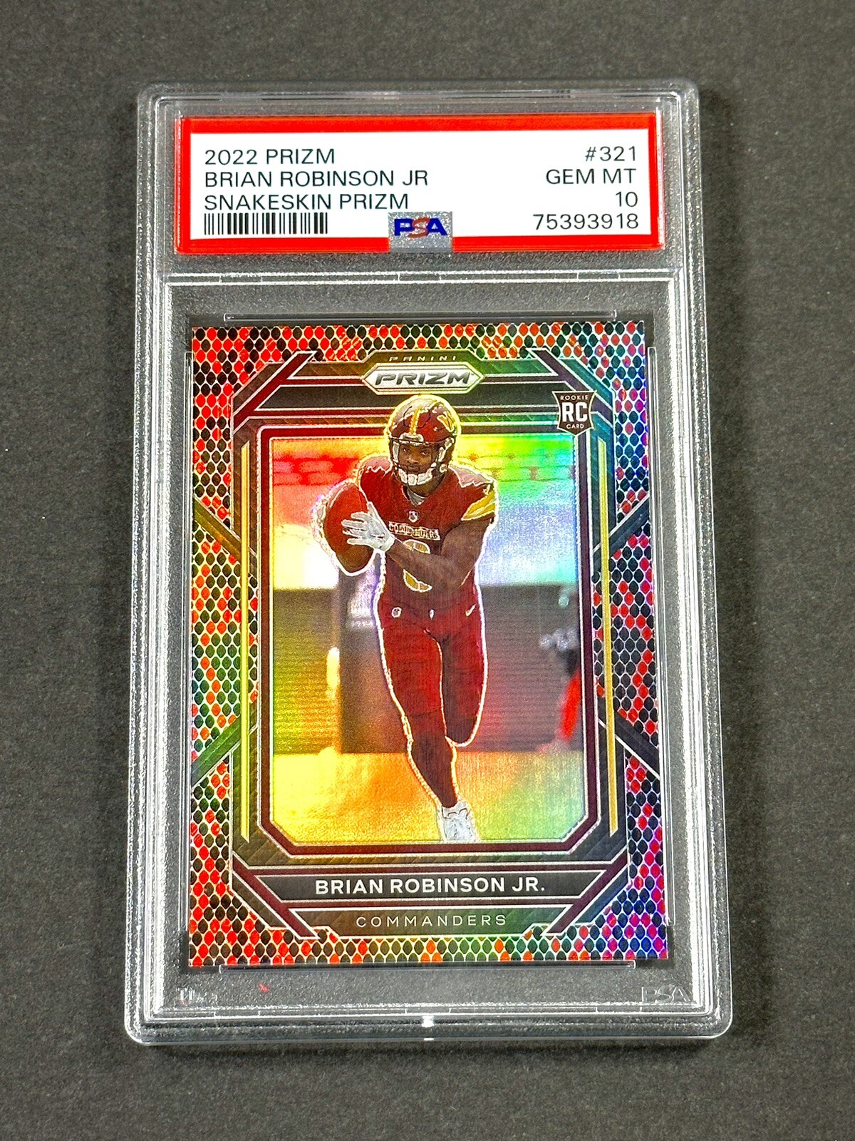 2022 Panini Prizm BRIAN ROBINSON JR. Rookie Snakeskin Prizm RC #321 PSA 10-POP 5