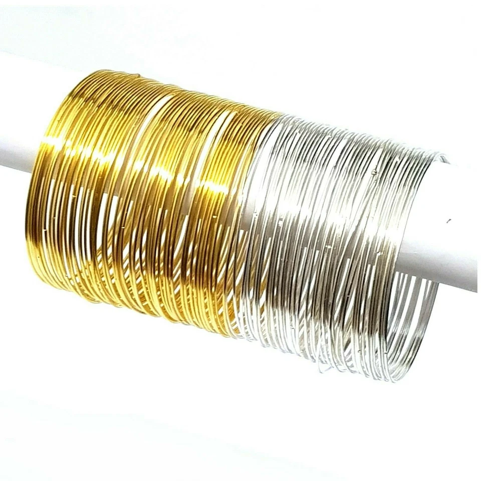 MARKENLOS 100 Indische Armreifen gold Ø6,5cm Schmuck Bollywood Bauchtanz Belly Dance Sari