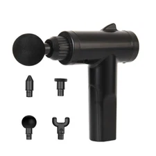 4 Heads Massage Fascia Gun Massager Deep Muscle Relief Body Relax Therapy 30W