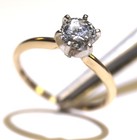 GIA 14k Yellow gold .95ct SI1 E round diamond solitaire engagement ring 2.1g — photo 8