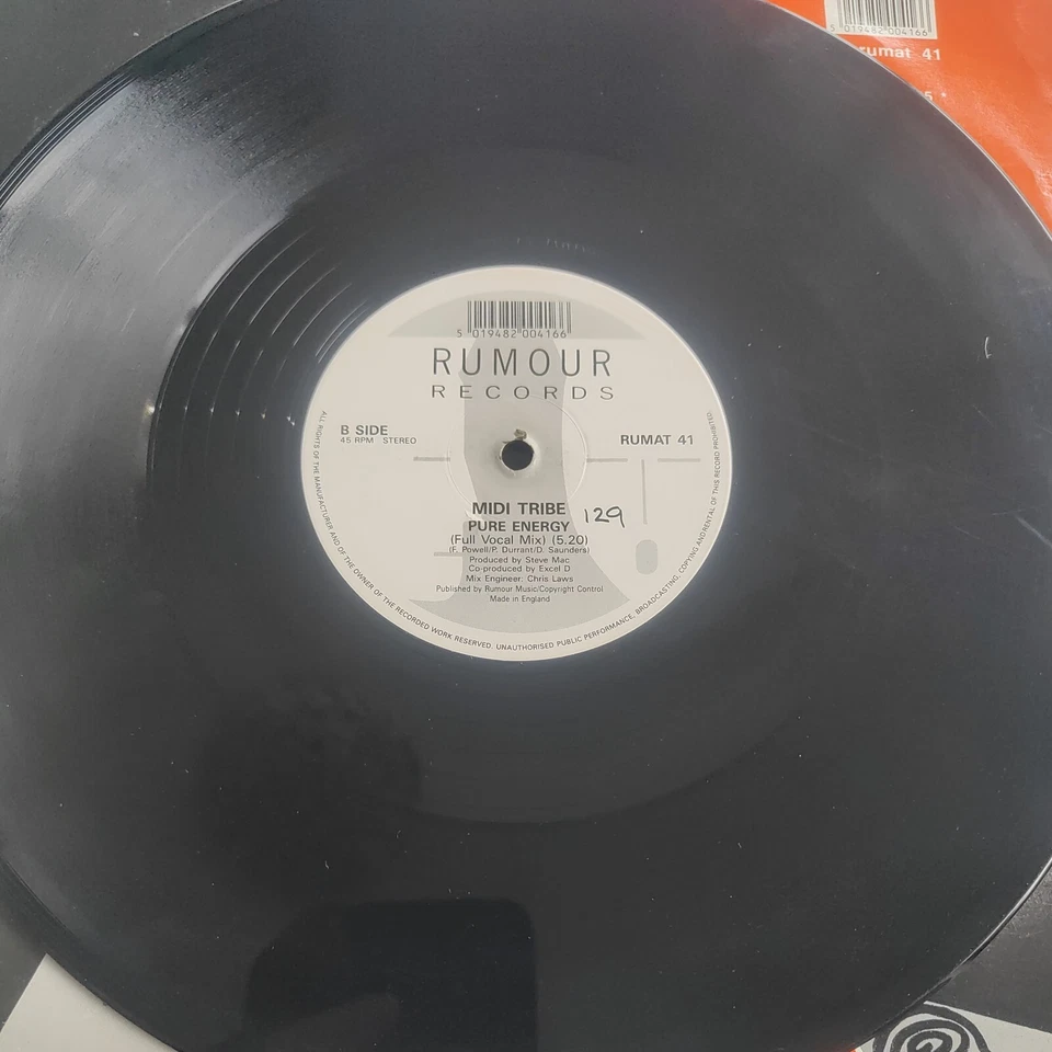 Midi Tribe - Pure Energy - Used Vinyl Record 12 - N5628z, photo 4 of 4
