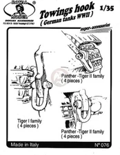 Royal Model 1/35 Towing Hooks for German Tiger I / II and Panther Tanks WWII 076