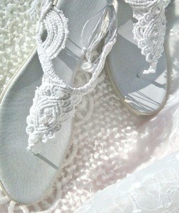 wedding lace sandals
