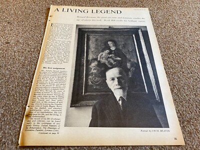 PPOBK31 ARTIKEL & BILDER. BERNARD BERENSON