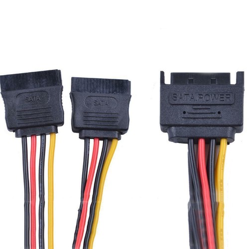 IDE Molex to 2 SATA Power Cable Splitter Adapter 1 S8 Pi FAS 15 Male 2 to D9W5 - Picture 5 of 12