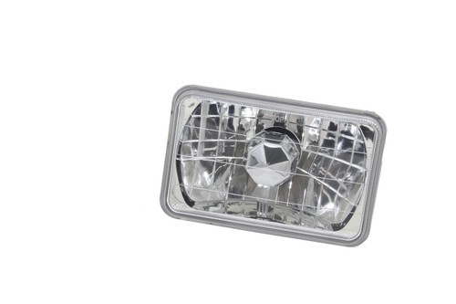 5" Inch 4x6 Inch Clear Lens Chrome Diamond Cut Headlights Headlamps Pair - Picture 2 of 4