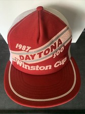 Vintage 1987 Daytona 500 Winston Cup Snapback Trucker Foam Cap Collectible