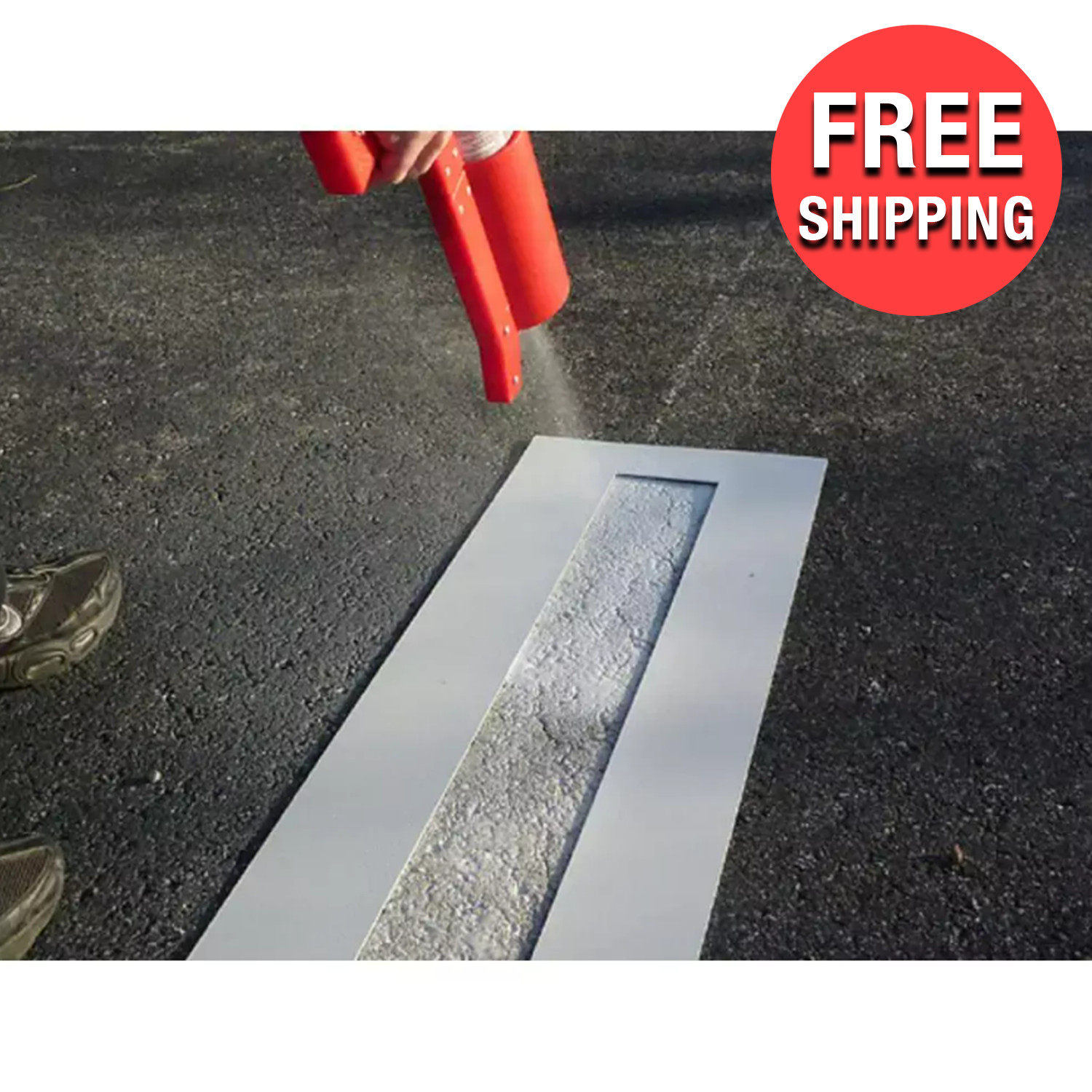 Parking Lot Line Stencil 4"x92" Reusable Marking for Parking Lot Pavement Lines