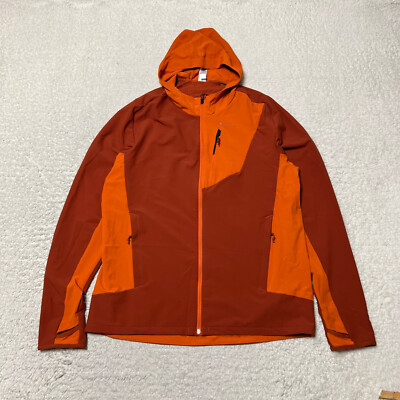 Quechua Jacket Men Extra Large Brown Lightweight Windbreaker Hiking Running