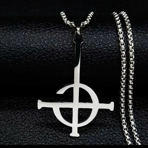 Ghost Stainless Steel Necklace Ghoul band Pope Emeritus Symbol Grucifix China - Foto 1 di 5