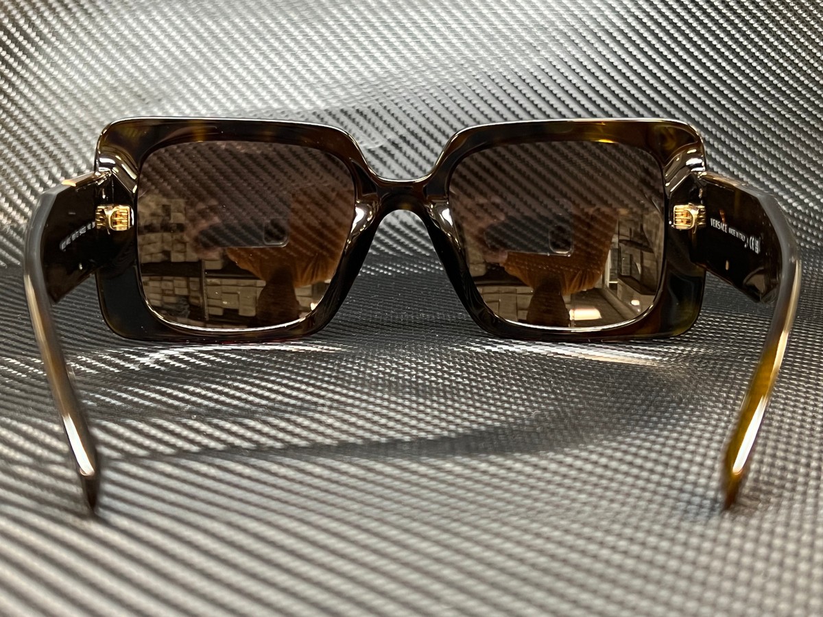 VERSACE rectangular women\'s large sunglasses + case  Brown 54mm VE4405 Versace Women main image 4