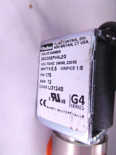 Parker Fluid 20CC02PV4L2G Solenoid Valve 8.5 Watts 12 Bar 240V 60Hz (091024) - Picture 3 of 5