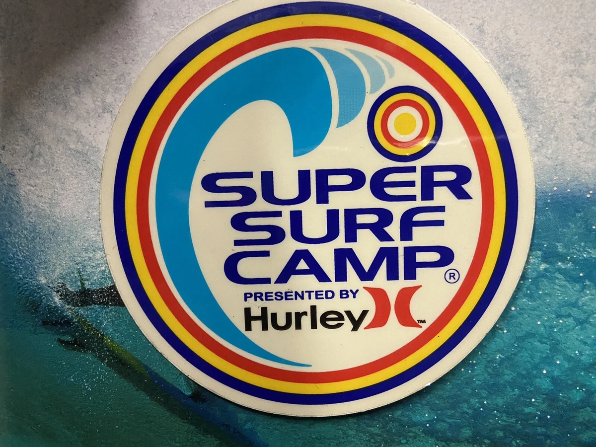 RARE ORIG HURLEY SUPER SURF CAMP DECAL STICKER NOS FRM 96 SURFING SOUTHERN CALIF
