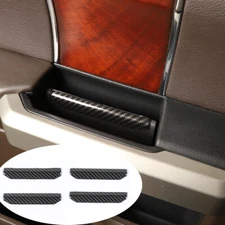 Carbon Fiber Interior Door Handle Cover Trim Decor Strip for Ford F150 2015-2020