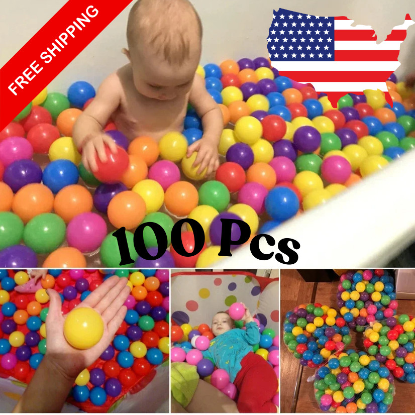 100PCS Ocean Pit Balls Baby Kids Colourful Plastic Balls Swi