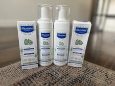 Lot of 4 Mustela Baby Cradle Cap Bundle 2 Shampoo  2 Cream Exp 3/28 New