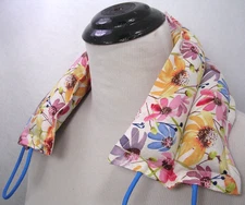 Hot Pack Neck Wrap Rice Flax Microwavable Flower Field  Print 5 x 20 w/handles