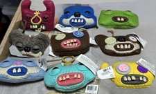 9  SPINMASTER Fuggler Funny Ugly Monster  Plush Clip On KEY CHAIN Pouch Buttons